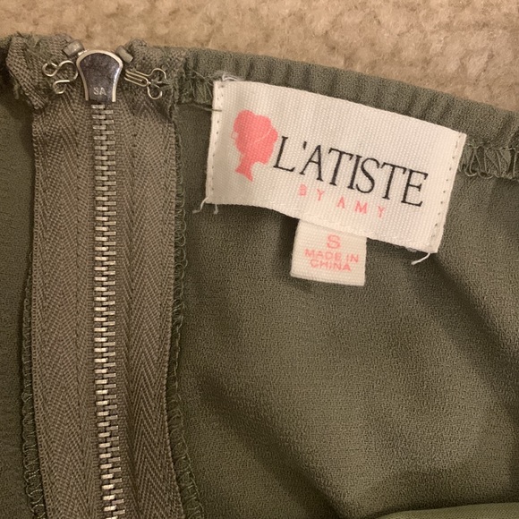 Olive Green L’atiste Romper - Size S - Picture 3 of 5